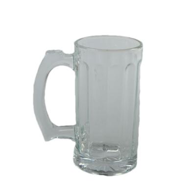 China Traditional Glass Beer Mug 330ML Cool Beer Glasses Cylindrical for sale