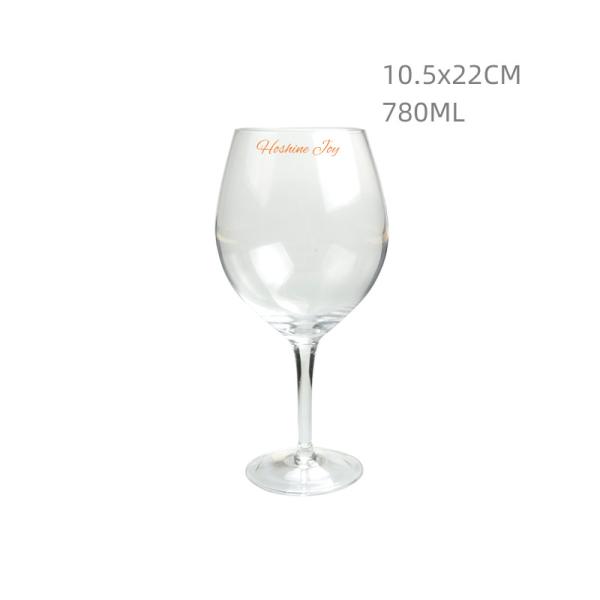 Quality Drinking Jumbo Wine Glass Crystal Wine Decanter Glass 780ML Custom for sale