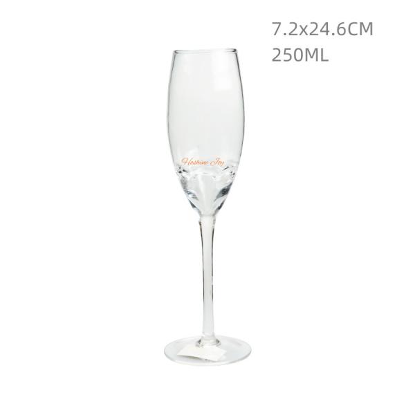 Quality Wedding Crystal Wine Glass 250ML Elegant Champagne Flutes Glass for sale