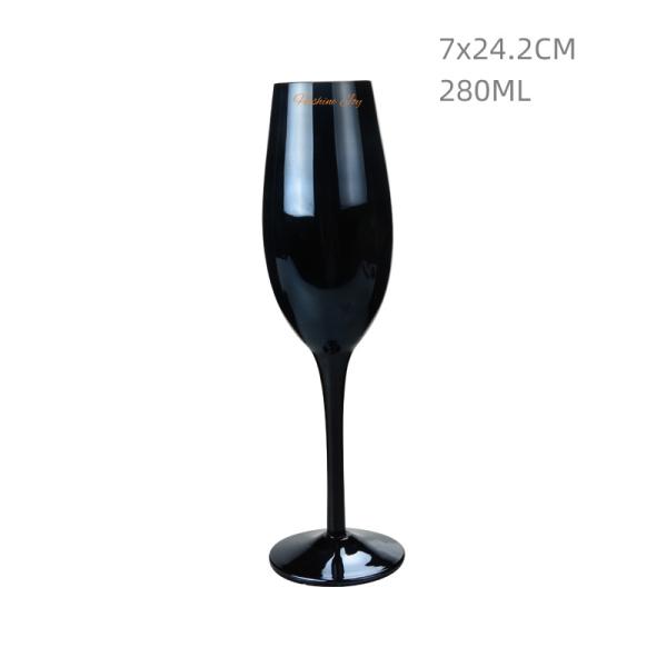 Quality OEM Honeycomb Wine Glass Handmade Wine Decanter 280ML Black Colored for sale