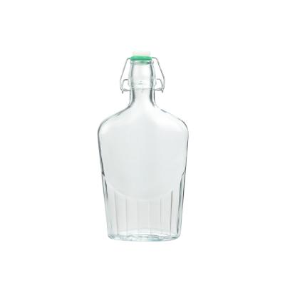 China Reusable Glass Milk Bottles Container Swing Top 440ML Eco Friendly for sale