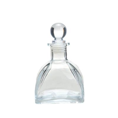 China Premium Clear Essential Oil Glass Car Diffuser Bottles 155ML Hot Stamping Logo for sale