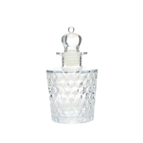 Quality OEM Reed Diffuser Glass Bottles Embossed Clear Glass perfume Bottles for sale