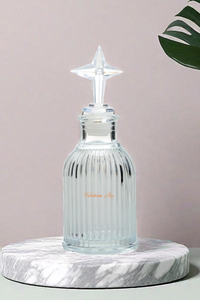 Quality Airtight Small Glass Diffuser Bottles 85ML With Fancy Cap LFGB for sale