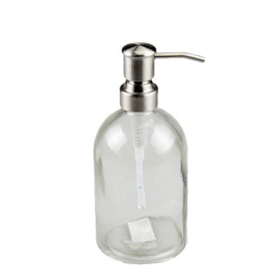 China Liquid Refillable Glass Shampoo Bottles With Pump Plastic Screw On Closure Type for sale