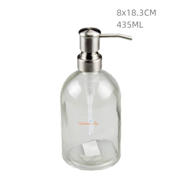 Quality Liquid Refillable Glass Shampoo Bottles With Pump Plastic Screw On Closure Type for sale