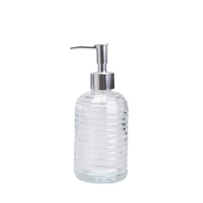 China Household Glass Liquid Soap Dispenser 16OZ Glass Bottle Hand Wash FDA for sale