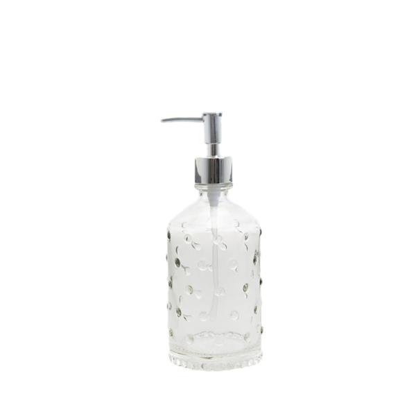 Quality Clear Glass Soap Dispenser Bottles 500ML Capacity Screw On Closure Type for sale