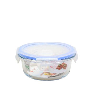 中国 多様なガラスの丸い容器 蓋付き 空気密閉食品保管 ガラスの容器 FDA 販売のため