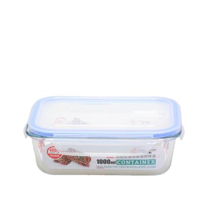 China 1000ML Glass Food Storage Containers With Lids Leakproof And Reusable for sale