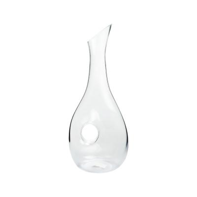 China Crystal Glass Wine Decanter Pitcher 1000Ml Medium Size Printing Logo for sale