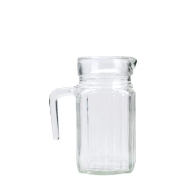 China Beverage Glass Carafe Pitcher Lead Free Water Jug And Glasses 630ML for sale