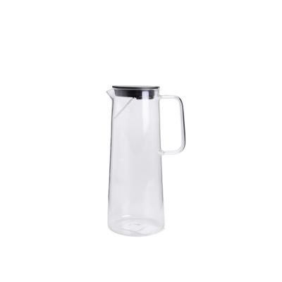 China Contenedor de jarra de agua de vidrio transparente Gran caja fuerte para lavavajillas sin BPA en venta