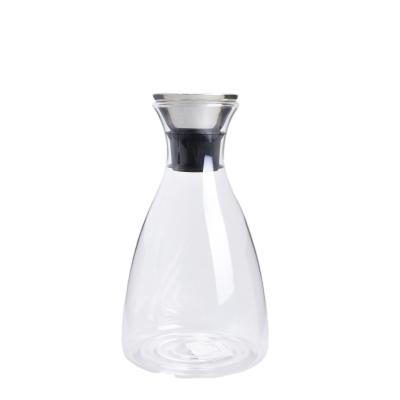 China BPA Free 55oz Clear Glass Pitcher With Stainless Steel Lid FDA Standard for sale