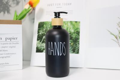 China 500ml Black Glass Soap Dispenser Bottles for Durable Reusable  Easy Cleaning en venta