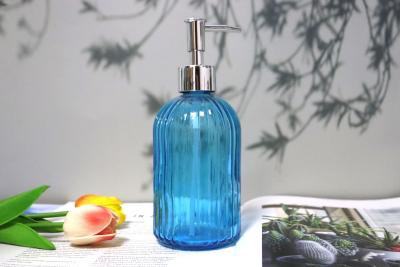 China Durable Reusable Glass Soap Dispenser Bottles for Hotel Bathroom Occasion Glass for sale