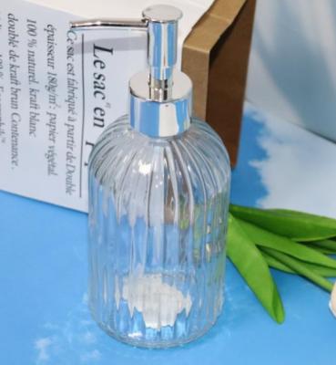 China 410ml Liquid Soap Bottle With Glass Durable Reusable Within Your Budget à venda