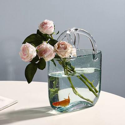 Китай Современная стеклянная ваза для свадьбы Идеально подходит для цветов Золотая рыбка продается