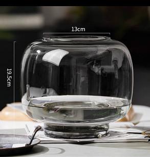 China H20cm Elegant Modern Flower Centerpiece Round Terrarium Vase Fish Bowl Decor for Home Office Living Room for sale