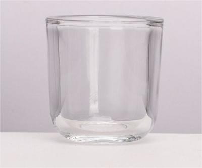 China 150ml Elegant Ribbed Glass Votive Candle Holders For Wedding Party Home Decor for sale