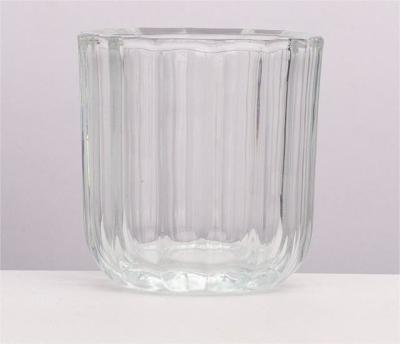 中国 150ml 透明ガラス ヴォチブキャンドルホルダーで洗練された触りを追加します 販売のため