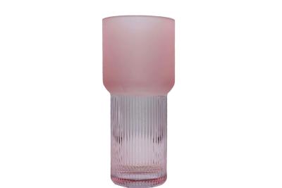 China H18cm Modern Decorative Glass Vase for Flowers Transparent Home Office Decor à venda
