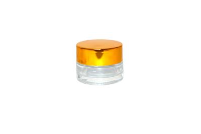 China Elegant Glass Cosmetic Jars 5-30ml Capacity Clear Screw Cap Containers for sale