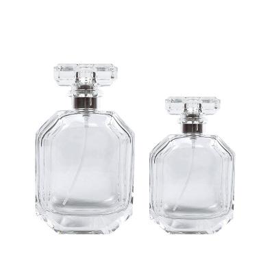 China Custom Luxury 50ml 100ml Square Spray Glass Perfume Bottle Perfume Packing bottle for sale