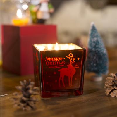 China Reed Diffuser Luxury Scented Glass Candle Holder With Customized Logo for sale