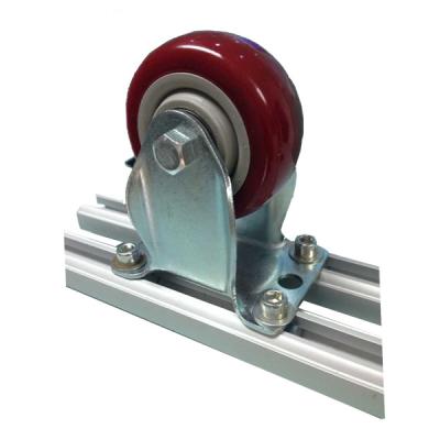 China Swivel Top Plate Caster Connect Aluminum Alloy Tube For Pipe Racking for sale