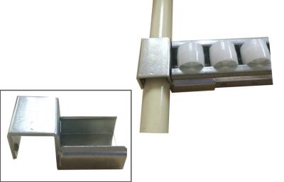 China Custom 40MM Iron Steel Frame Sliding Roller Track in Flow Pipe Racking for sale