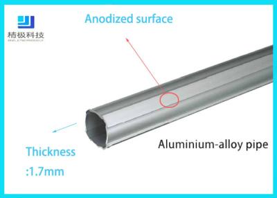 China Lean Aluminum Alloy Tube Diameter 28mm Tube Wall Thickness 1.7mm Flat Silver White AL-2817 for sale
