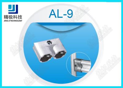China Parallel Double Aluminum Alloy Pipe Fitting Rectangle Oxide Sandblasting Jionts AL-9 for sale