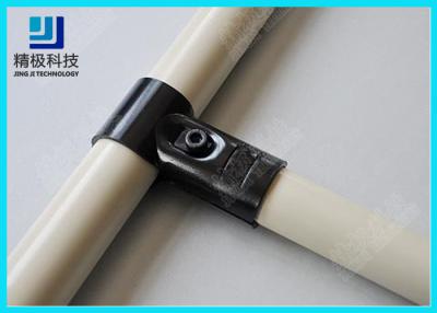 China Junta ajustable del metal para el estante de tubo, T-tipo junta HJ-1 del grueso 23m m de la tubería del negro en venta