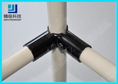 China CRS Pipe Rack Fittings 23mm L Type Black Coated Metal Pipe Fittings HJ-2 for sale