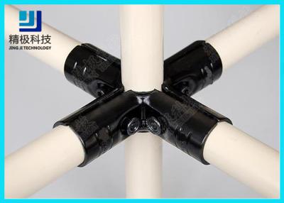 China 5-Way T Metal Joints Flexible Tubing fittng For Dia 28mm Pipe Joint System HJ-5 for sale