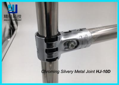 China Metal Anti static Tee Hinge Joint Set Chrome Pipe Connectors Chorming Treatment for sale