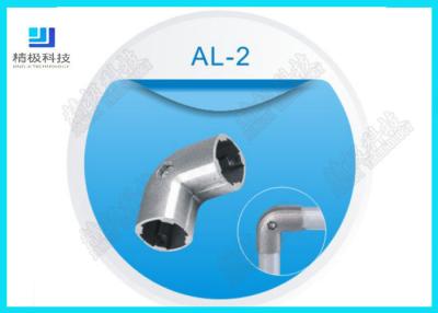 China 90 Degree Elbow Aluminum Pipe Joints , AL-2 Metal Tube Fittings Round Head Shape for sale