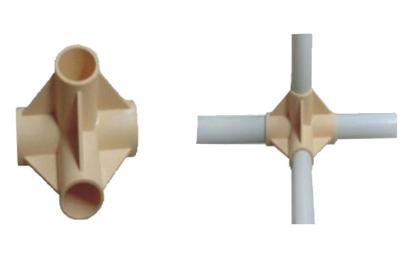 China Professional Three Way Industrial Pipe Fittings Ivory With End Stop for sale
