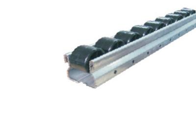 China Iron Industrial Roller Door Track Conveyor with ESD Black Wheel for sale