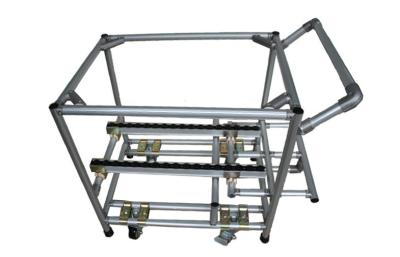 China Adjustable Aluminum Assemble Steel Pipe Storage Rack Hand Truck Trolley ODM / OEM for sale