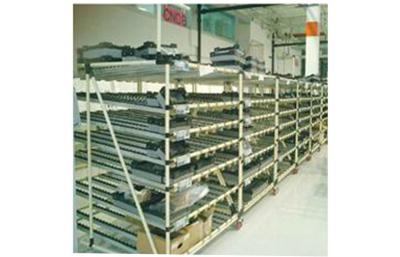China Storage Modular PE Coated Steel Pipe Rack , Roller Track Pipe Racking System for sale