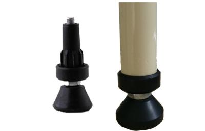 China Black Screw Adjuster Pipe Rack Fittings For Pipe Racking System for sale