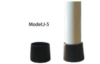 China Plastic Coated Composite Pipe Rack Fittings / Black PP tube Bottom Cap for sale