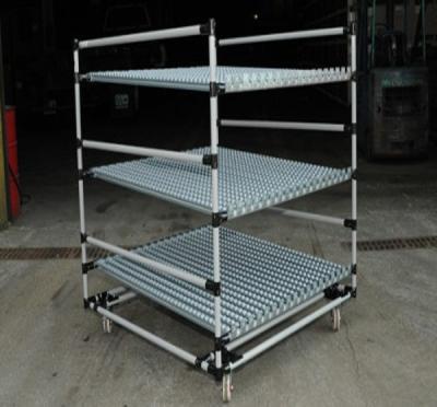 China Heavy Duty steel Pipe Rack with Caster Wheels , Lean Pipe and Black Pipe Joint Assemble for sale