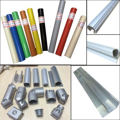 China Lean pipe assemble pipe rack PE coated pipe and auminum pipe and joint System for sale