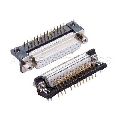China DR 25PIN,Male parts,90 degree, Lathe Contact,2 rows,with rivet & screws for sale