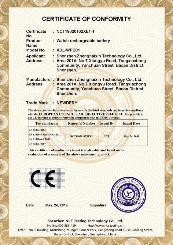 CE - Shenzhen Zhenghaixin Technology Co., Ltd.