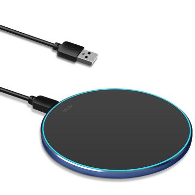 China Portable  2 In 1  Qi Wireless Charging Pad 10W Mirror Surface For Mobile Phone for sale