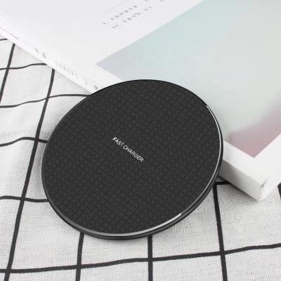 China Aluminum Alloy Samsung Fast Qi Wireless Charger Pad 10w Mobile for sale